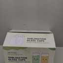 MOVNO 12 Pack Frosted Glass Cups  16oz Beer Can Shaped Tumblers with Bamboo Lids and Straws for Iced Coffee, Juice, Soda Drinks