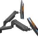 BONTEC Dual Monitor Wall Mount for 13-32 Inch Screens, Height Adjustable Gas Spring Arm with Tilt, Swivel & Rotate, Hold Up to 19.8 lbs, Fully Adjustable, Office & Home Use, VESA 75x75/100x100