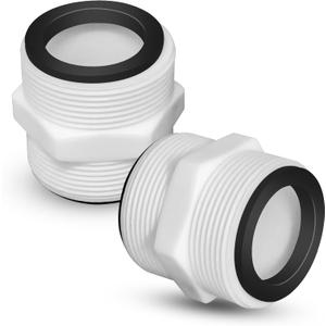 2Pcs 1.5to 1.5 Pool Hose Adapter, Pool Hose Connector Coupling Above Ground Pool Hose Adapter Compatible with Intex, Garden Hose Extender with 2 Rings Gaskets for 1.5 Inch Above Ground Pool Hose
