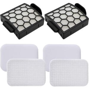 LLHome 2 HEPA +2 Foam Filters For Shark Navigator Pet Plus NV150, NV151, NV251,NV255 and Zero-M Self-Cleaning Brushroll Pet Pro ZU62,ZU62C,ZU60 ZU60W Upright Vacuum,Replaces Parts 1238FT60 & 1239FT60.