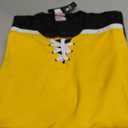 Mens Blank Ice Hockey Jersey Long-Sleeved Practice Hockey Jersey(Yellow-L)