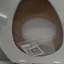Mayfair Cassel Slow Close Toilet Seat, Easy Clean, Non Slip Premium Wood Seat, Easy Install, Made in USA, Elongated, White