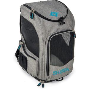 Sherpa 2-in-1 Backpack Travel Pet Carrier, Airline Approved On Board - Gray, Medium (Brick & Mortar Version)
