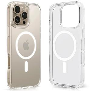 CASE GUY for iPhone 16 Pro Case, Clear [Shockproof Bumper] [Military-Grade] Drop Protection, [Not-Yellowing] Compatible with Magsafe, Slim Fit, TPU Protective Case (2025) Transparent