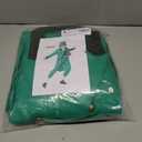 Men St Patricks Day Costume 6PCS Leprechaun Costume Men Green Irish Outfit with Hat Necklace, Glasses, Socks, M