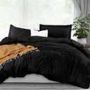 Utopia Bedding Duvet Cover King Size - 3 Piece with Zipper Closure - 1 Comforter Cover 104X90 Inches & 2 Pillow Shams 20X36 Inches (Black) Comforter Not Included