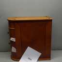Tribesigns Wood End Table, 2-Drawer Narrow Side Table Slim Chair Solid Side Table, No Assembly Required, Finished Back (Walnut)