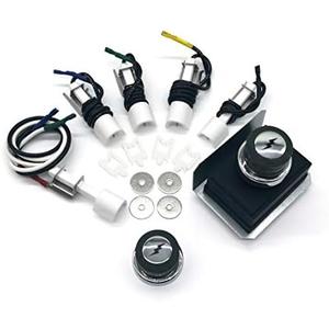 WEMEIKIT 1836-13 7628 7629 Universal Igniter Kit for Weber Genesis 300 Series Front-Control Grills, Genesis E/S 310 320 330 Starter Kit, 65946 65942 Part, 4-Outlet Ignition Replacement 88826 Missing Parts