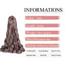 French Curl Braiding Hair Spanish Curly Braiding Hair for Box Braids 8 Packs Bouncy Curly Crochet Hair 24 inch Pre Stretched Synthetic Hair Extensions(Pack of 8,#BT01)