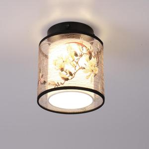 Decorative 12V RV LED Pendent Dining-Room Lamp with in-Built LED (not Replaceable), 12V RV Interior Light Fixture with On&Off Switch for RV Motorhome Camper Trailer, Fabric Shade