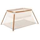 Tutti Bambini CoZee Go 3-in-1 Foldable Baby Playpen, Portable Bassinet & Travel Crib | Playard with Mattress Included | Birth to 3 Years (Walnut & Ecru)