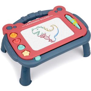 HCFJEH Magnetic Drawing Board for Toddlers 3, Color Erasable Doodle Writing Pad, Learning Painting Sketch Pad, Best Birthday Easter Christmas Halloween Kids Toy Gifts for Boys and Girls(Blue)