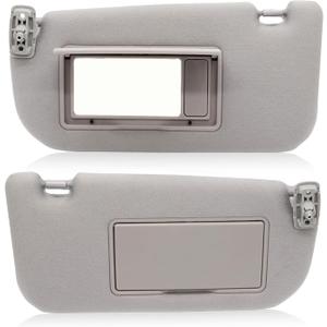Grey Sun Visor Pair Compatible with SPOR-Age 2005-2010 Driver Passenger Side Without Light 85202-1F090LX 85201-1F090LX 85202-1F690LX 85201-1F690LX