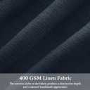 Dark Blue Linen Curtains 80 Inches Long 2 Panels Set for Living Room Pinch Pleated Semi Sheer Window Drapes Light Filtering Boys Men Bedroom Curtain with Back Tab 50 x 80 Inch Length Navy Indigo