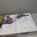 Canvas Wall Art Abstract Map Pictures for Bedroom Wall Decor Modern Office Artwork Graffiti Painting Kitchen Decoration Red Colorful Art