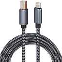 WORLDBOYU Lightning to MIDI Cable USB OTG Type B Cable for Select iPhone, iPad Models for Midi Controller, Electronic Music Instrument, Midi Keyboard, Recording Audio Interface, USB Microphone (6FT)