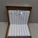 12 Pcs Bride Blue White Striped Gift Bags with Handles, 12.6 x 9.8 x 4.3Inch Bridesmaid Gift Bags for Wedding Bridesmaid Bridal Baby Shower Birthday Coastal Beach Bachelorette Theme Party Favor