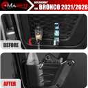 Mabett Rear Door Pocket for Ford Bronco Accessories 20262021-2025, Side Door Storage Box fit Bronco 4-Door, Drilling Required, Black