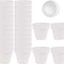 27 Pcs Small Mini White Clay Pots 2.1'' Terracotta Pot Clay Ceramic Pottery Planter Cactus Flower Pots Succulent Nursery Pots- Great for Window Boxes, Cactus, Plants, Crafts, Wedding Favors
