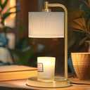 Candle Warmer Lamp with Timer, Candle Wax Warmer Candle Lamp, Room Decor Housewarming Gifts Mothers Day Gifts (Gold)
