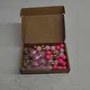 ASTARON 50 Pcs Ball Cake Topper Sticks Mini Balloons for Cake Decorating Supplies Foam Balls Cake decorations for Baby Shower Cake Birthday Cake Toppers Decorations (Pink Series)