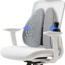 Back Cushion for Chairs  Adjustable Lumbar Support Pillow for Office & Car Seats to Relieve Back & Lumbar Pain, Improve Posture