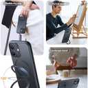 TORRAS Ostand Magnetic for iPhone 17 Case, Fit for MagSafe, 3X Military Drop Protection, Camera Control, Slim Phone Case for iPhone 17 with Kickstand, Soft Edge, Translucent Matte Cover 6.3", Black