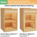 Pull Out Cabinet Organizer, Soft Close Wooden Slide Out Drawers for Pots and Pans, Full-extension Roll Out Shelves for Kitchen Cabinets, Pantry Organization, Bottom & Side Mount(21"W X 21"D x 3.4''H)