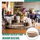 20 Pcs Round Wood Slices Wood Rounds Bulk Wood Slices for Centerpieces Unfinished Rustic Tree Bark Natural Wooden Slices for Wedding DIY Gifts Craft Centerpieces Decor Christmas Ornament(12-13 Inch)