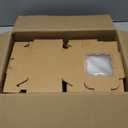 qiqee 200Pcs Brown Bakery Box with Window 4"x4"x2.5" Macaron Boxes Small Donut Pastry Boxes for Party Mini Cookie Boxes