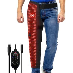 Leg Heating Pad Massager, Heating Pad for Legs with 3 Vibration and Heat Settings, Heating pad for Knee & Thigh & Calf Pain Relief, Adjustable Size