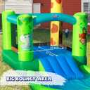 Action Air Inflatable Water Slide with Giraffe Theme, Blow Up Bounce House with 67"x62" Extra Large Bouncy Area, Big Ball Pit & Splash Pool, Outdoor Backyard Water Park for Kids, 165" x 106" x 61"