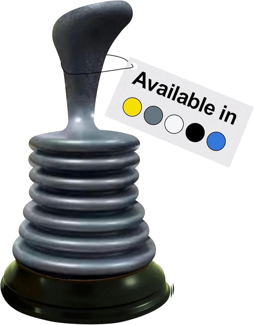 Meadow Lane Small 7" Sink Plunger - Mini Clog Remover for Kitchen & Bathroom Sink Drains - Hand Ergonomic, Space-Saving & Powerful Suction - Universal Fit for Home or Commercial Use, Black