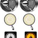 FATECIM Motorcycle 2" 1157 LED Front Turn Signals Blinkers Indicators Amber White Light with Turbine Replacement Smoke Lens for Harley Softail Touring Dyna Fat Boy Sportster Road King Street Glide (Chrome / Turbine Smoke Lens 1157 Amber White Light)
