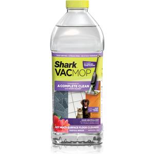Shark VACMOP Pet Multi-Surface Floor Cleaner 2L Refill, Compatible with VM100, VM200, VM400 Series on sealed hard floors, Odor Neutralizer, Fast Drying, Streak-Free, Tropical Breeze Scent, VCO60 (Compact)