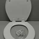 BEMIS 500EC 390 Toilet Seat with Easy Clean & Change Hinges, 1 Pack Round, Cotton White