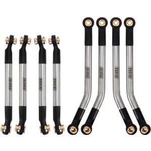 INJORA High Clearance Links Set - Stainless Steel Chassis Links for 1/18 RC Crawler FMS FCX18 LC80 Upgrade