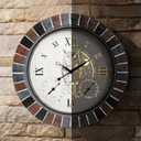 18 Inch Outdoor Clocks Waterproof with Thermometer Hygrometer