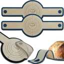 2PCS Silicone Bread Sling for Baking Sourdough, Complete Sourdough Starter Kit with Bread Lame, Dough Cutter, Proofing Basket, Silicone Baking Mat, and Sourdough Bread Baking Tools