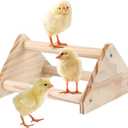 Wooden Chick Perch Stand, Pine Chicks Roosting Bar, Jungle Gym Perch Toys for Chicken Coop & Brooder, Bird Perch for Baby Chicks & Parrots (Small)
