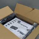 gianotter Dual Monitor Stand Riser, Desk Organizer With Drawer and 2 Pen Holders, Computer Monitor Stand, Shelf for Top of Desk, Black