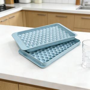 Ice Trays for Freezer, Round Ice Cube Tray with Lid and Bin, Ice Cube Trays for Freezer, Circle Ice Cube Tray for Chilling Drinks