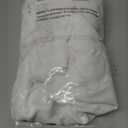 Lecloud White Fabric Shower Curtain 72x72 Inches, Boho Tufted Plaid Striped Shower Curtain Set for Bathroom, Chic Textured Cloth Shower Curtain