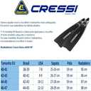 Cressi Gara 2000 HF, Black,  EU 44/45 | US Man 9.5/11 | US Lady 10.5/12