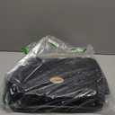 Fashion Dog Purse for Small Dogs with 2 Super-Large Pockets, Holds Up to 10lbs PU Leather Pet Carrier, Cat Carrier, Airline Approved Puppy Purse for Travel (Black, Small Size)