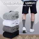 Scrunch Cotton Socks, Slouch Calf Thin Breathable Soft Socks for Women and Men, 4 Pairs (Large, Gray Mixed)