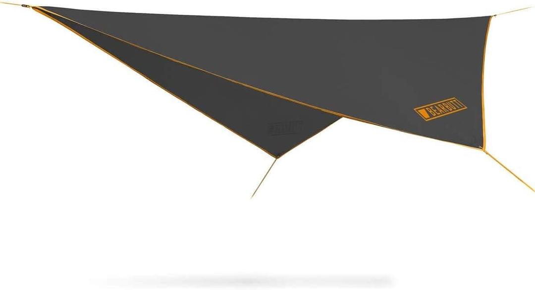 Bear Butt Hammock Rain Fly & Camping Tarp - 11 x 9 ft Ultralight Waterproof Tarp for Hammock & Tent Camping - Easy to Set Up (Orange)