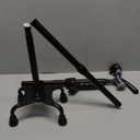 KingPavonini Walking Cane for Women/Men with Second Handle, Foldable & Adjustable Quad Cane with 4-Pronged Base for Standing, Lightweight Walking Aid for Seniors & Adults (Black)