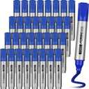 Fuutreo 32 Pcs Jumbo Permanent Markers Bulk Large Chisel Tip Permanent Markers Waterproof Jumbo Pens Quick Drying Office Supplies(Blue)