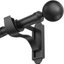 Goyugore Curtain Rods for Windows 48 to 84 Inch: Upgraded Klick Fit Black Curtain Rod 1 Inch Diameter Adjustable Metal Drapery Rod Heavy Duty Extendable Cuitain Poles With Orb Finial